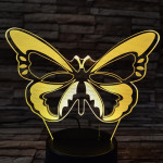 Festői pillangó  7 színű 3D led lámpa