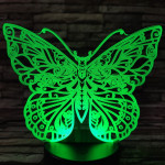 Pillangó 2 7 színű 3D led lámpa 