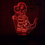 Kicsi dinó 7 színű 3D led lámpa