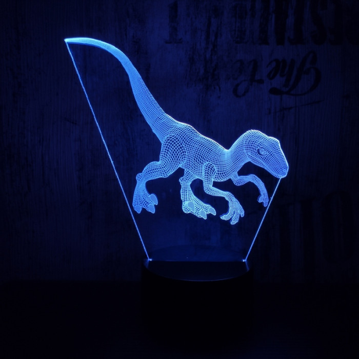 Velocitaptor 2 7 színű 3D led lámpa