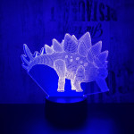 Stegosaurus 7 színű 3D led lámpa
