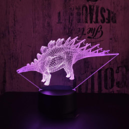 Stegosaurus 4 7 színű 3D led lámpa