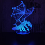 Sárkány 4 7 színű 3D led lámpa