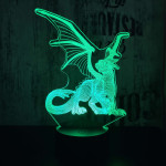 Sárkány 3 7 színű 3D led lámpa