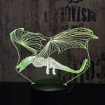 Repülő sárkány 2  7 színű 3D led lámpa