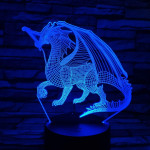 Nagy Sárkány 3D led lámpa