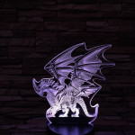 Sárkány 7 színű 3D led lámpa