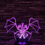 Háromfejű sárkány 7 színű 3D led lámpa