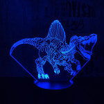 Spinosaurus mecha 7 színű 3D led lámpa