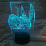 Szamár fej 7 színű 3D led lámpa