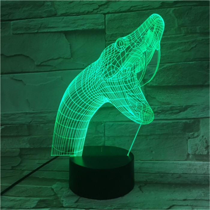 Kígyó 7 színű 3D led lámpa