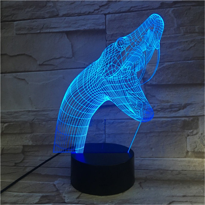 Kígyó 7 színű 3D led lámpa