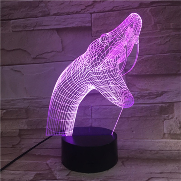 Kígyó 7 színű 3D led lámpa
