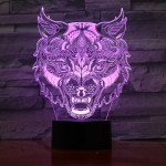 Farkas Fej 7 színű 3D led lámpa