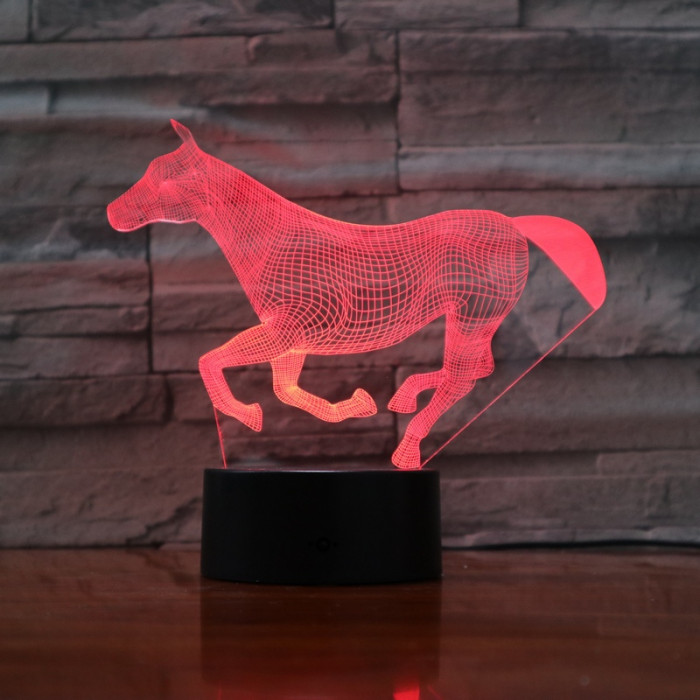 Ló 3D led lámpa