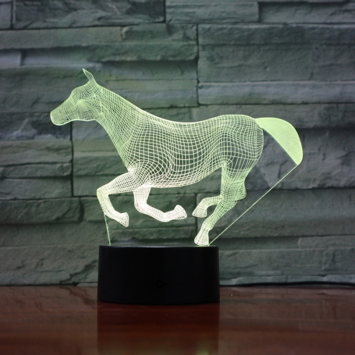Ló 3D led lámpa