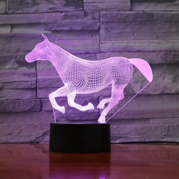 Ló 3D led lámpa
