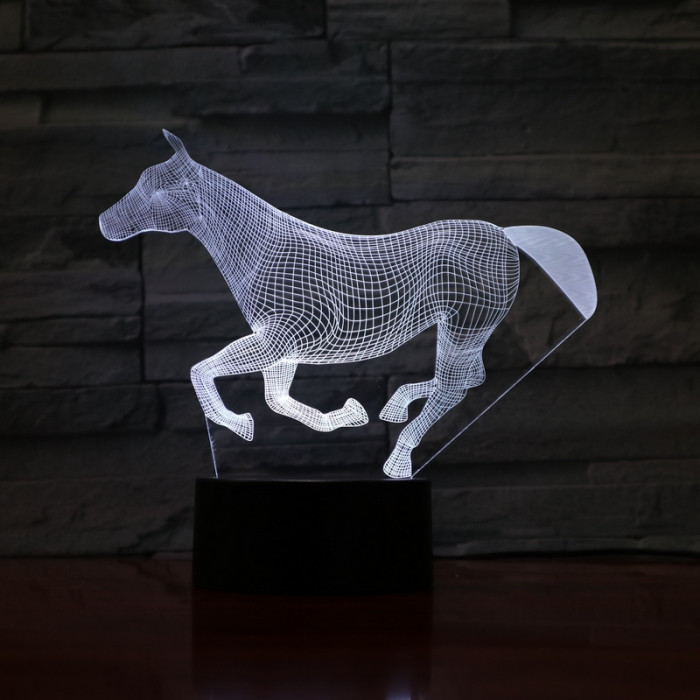 Ló 3D led lámpa