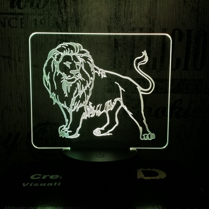 Oroszlán 3D led lámpa
