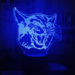 Macska fej 3D led lámpa
