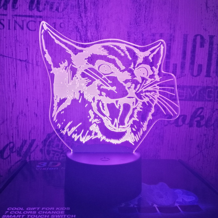 Macska fej 3D led lámpa