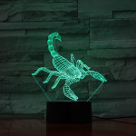 Skorpió 7 színű 3D led lámpa