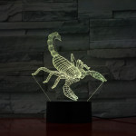Skorpió 7 színű 3D led lámpa