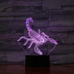 Skorpió 7 színű 3D led lámpa