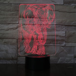 Elefánt 7 színű 3D led lámpa