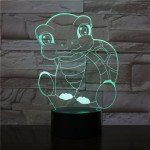 Teknős 7 színű 3D led lámpa