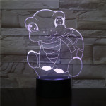 Teknős 7 színű 3D led lámpa