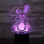 Nyuszi  7 színű 3D led lámpa