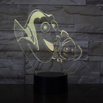 Bohóc Hal 7 színű 3D led lámpa