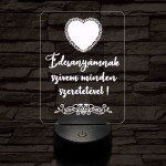 Édesanyámnak 7 színű 3D led lámpa