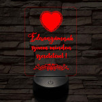 Édesanyámnak 7 színű 3D led lámpa