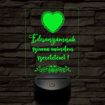 Édesanyámnak 7 színű 3D led lámpa