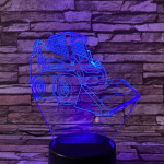 Bobcat markoló 7 színű 3D led lámpa