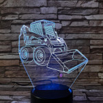 Bobcat markoló 7 színű 3D led lámpa