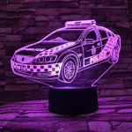 Rendőrautó 3D led lámpa