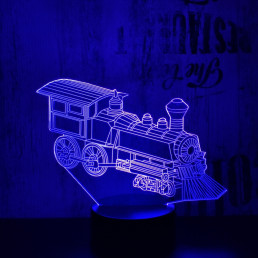 Vonat 2 7 színű 3D led lámpa