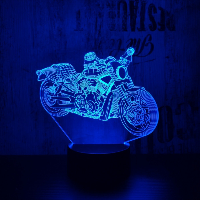Motor 3  7 színű 3D led lámpa