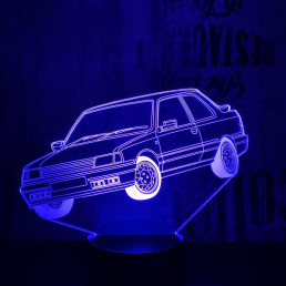 Autó  7 színű 3D led lámpa