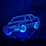 Autó  7 színű 3D led lámpa