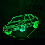 Autó  7 színű 3D led lámpa