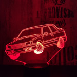 Autó  7 színű 3D led lámpa