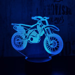 Cross motor 3D led lámpa