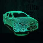 Autó 2 7 színű 3D led lámpa