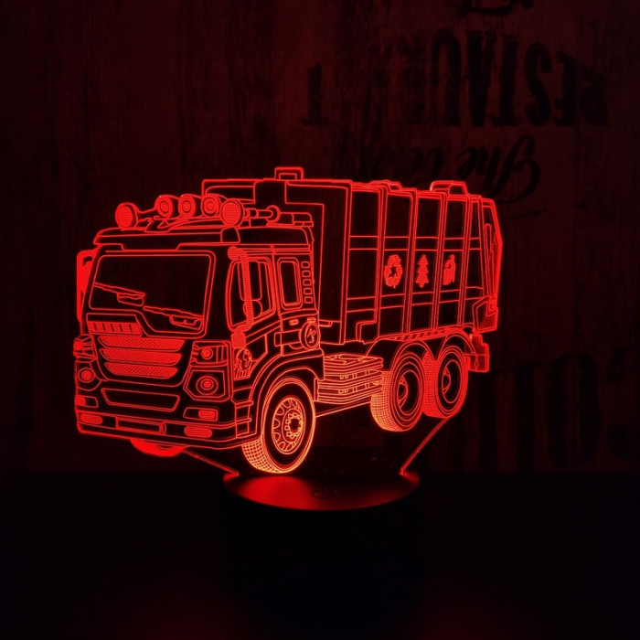 Kukásautó 7 színű 3D led lámpa