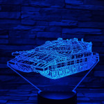 Lánctalpas tank 7 színű 3D led lámpa