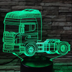 Kamion pótkocsi nélkül 7 színű 3D led lámpa